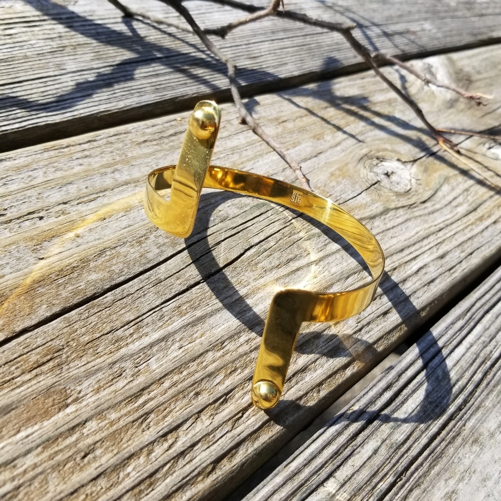 Simple Thin Armlet In Solid Brass Arm Band New